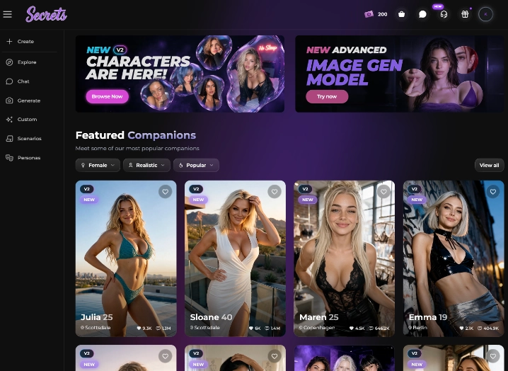 secrets homepage